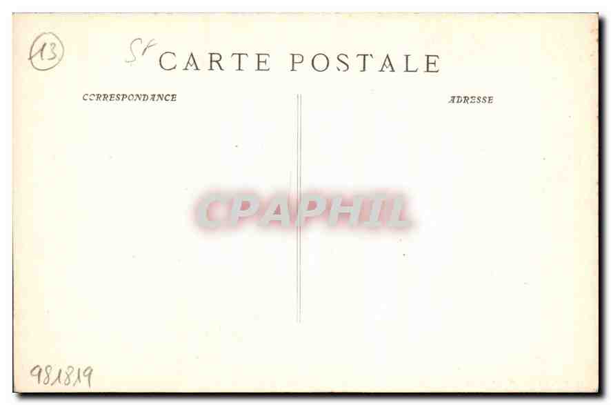 CPA Saint Victor Prolongement de la Crypte les Remparts Romains  — Verso