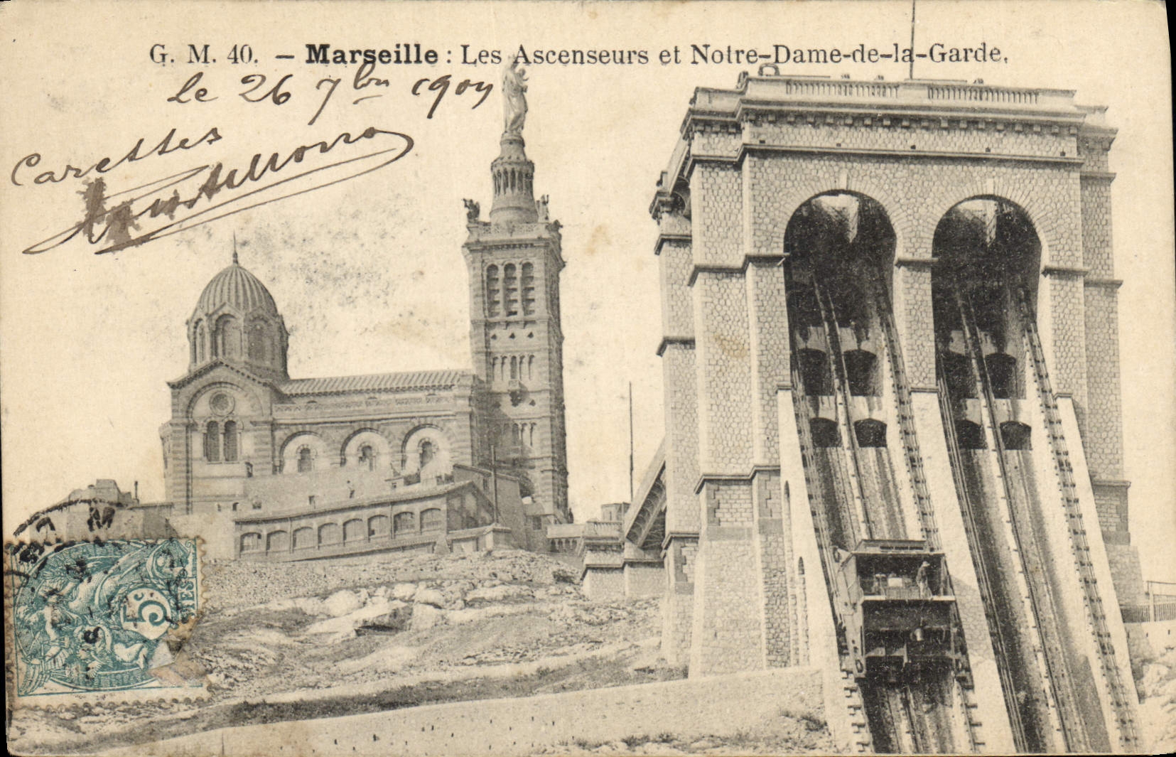 Marsiglia : Gli Ascensori e Notre-Dame-de-la-Garde — G. M. 40