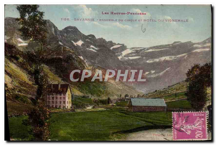 CPA Les Hautes Pyrenees Gavarnie Ensemble du Cirque et Hotel du Vignemale 