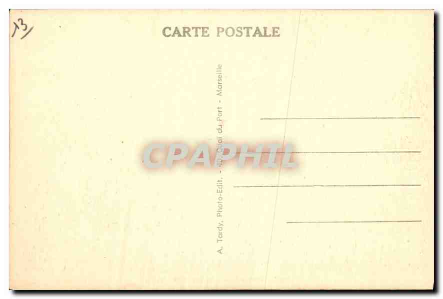 CPA Marseille le Fort Saint Jean  — Verso