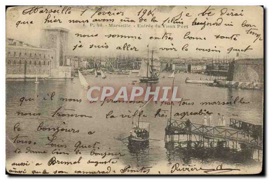 Marseille — Entrée du Vieux Port — I. P. 46