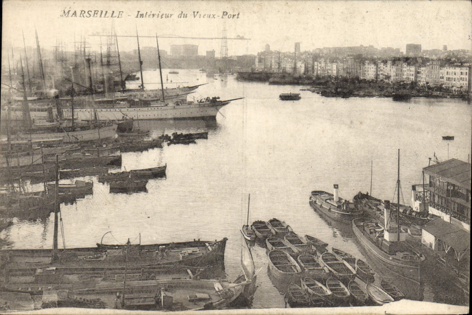 Marseille - Intérieur du Vieux-Port — Carte postale CPA