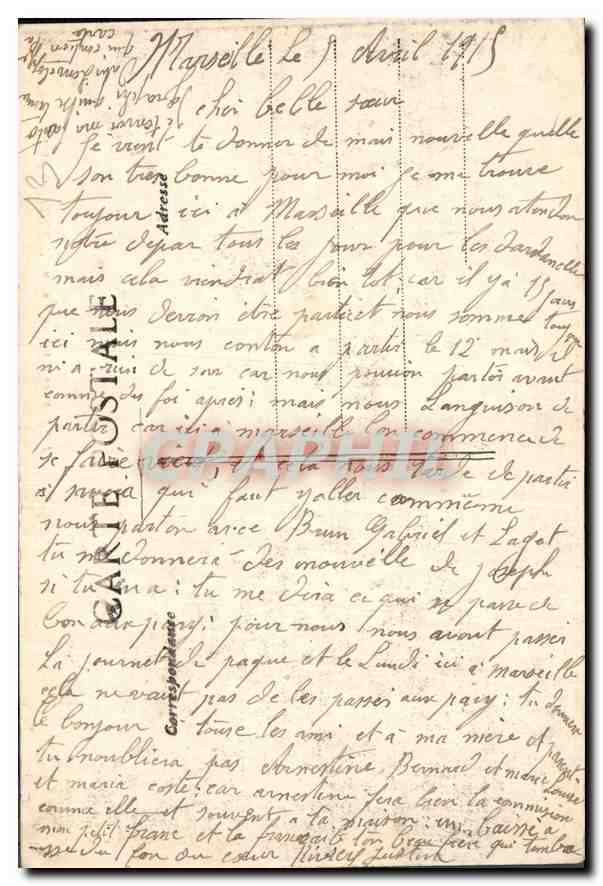 Marseille - Intérieur du Vieux-Port — Carte postale CPA — Reverso