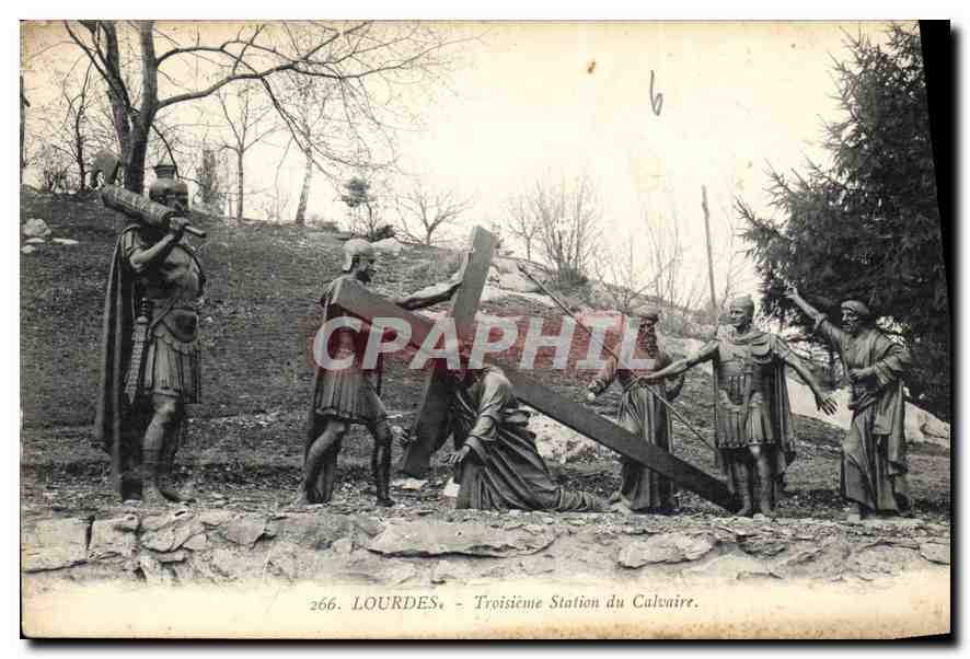CPA Lourdes Troisieme Station du Calvaire 