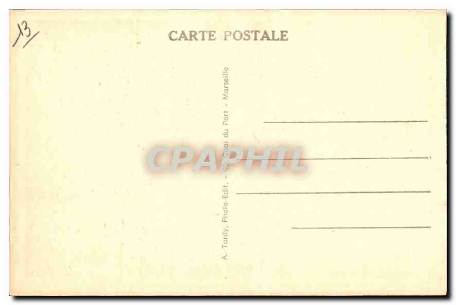 CPA Lourdes Palais de la Bourse et Square Alexandre Ier de Yougoslavie  — Verso