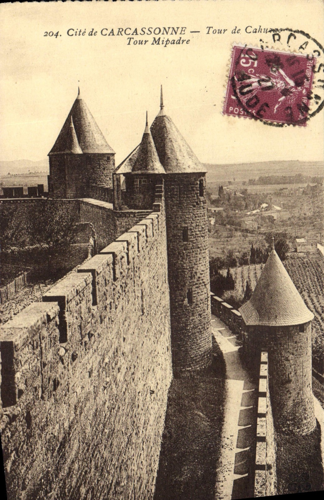 Cité de CARCASSONNE — Tour Mipadre — Éditeur : C. P. A. N° 204