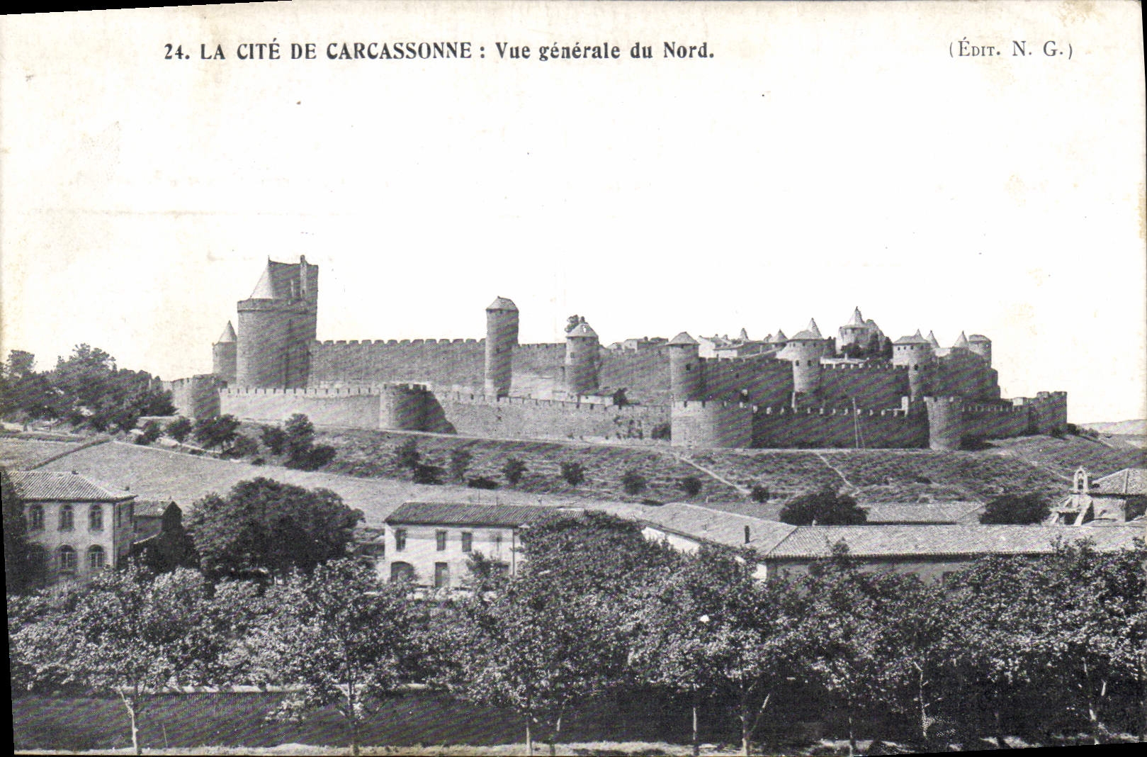 Carcassonne — Vue générale du Nord — Édit. N.G.