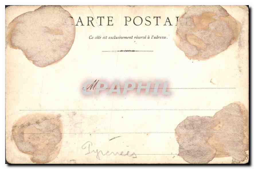 Lac de Gaube — vue alpine avec deux silhouettes — éditeur inconnu, n°6 — Rückseite