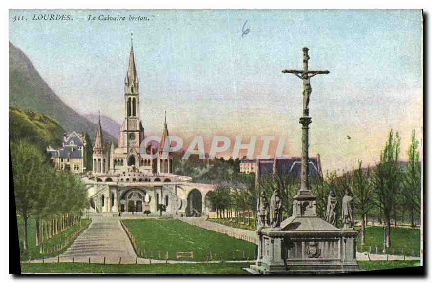 CPA Lourdes Le Calvaire Breton 