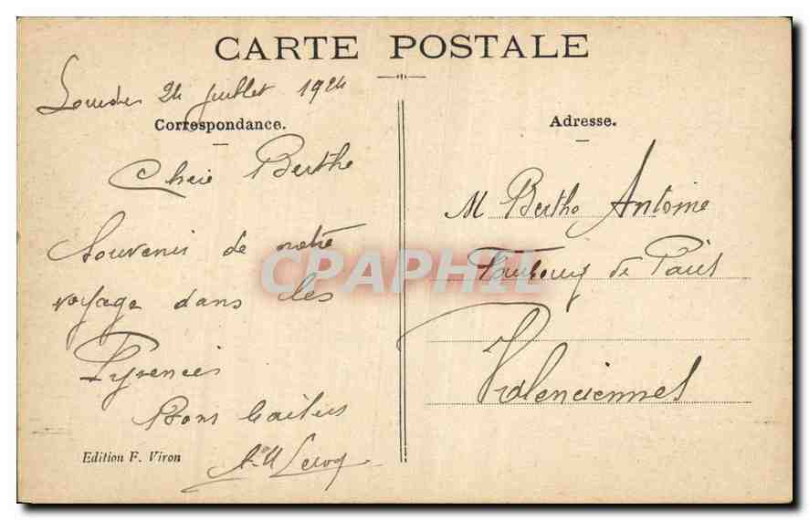 CPA Lourdes Le Calvaire Breton  — Verso