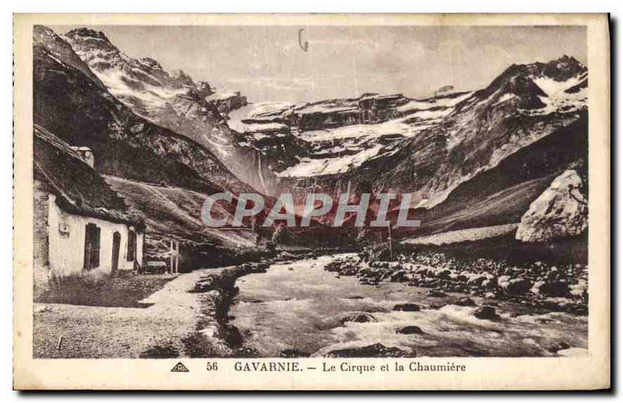 CPA Gavarnie le cirque et la Chaumiere 