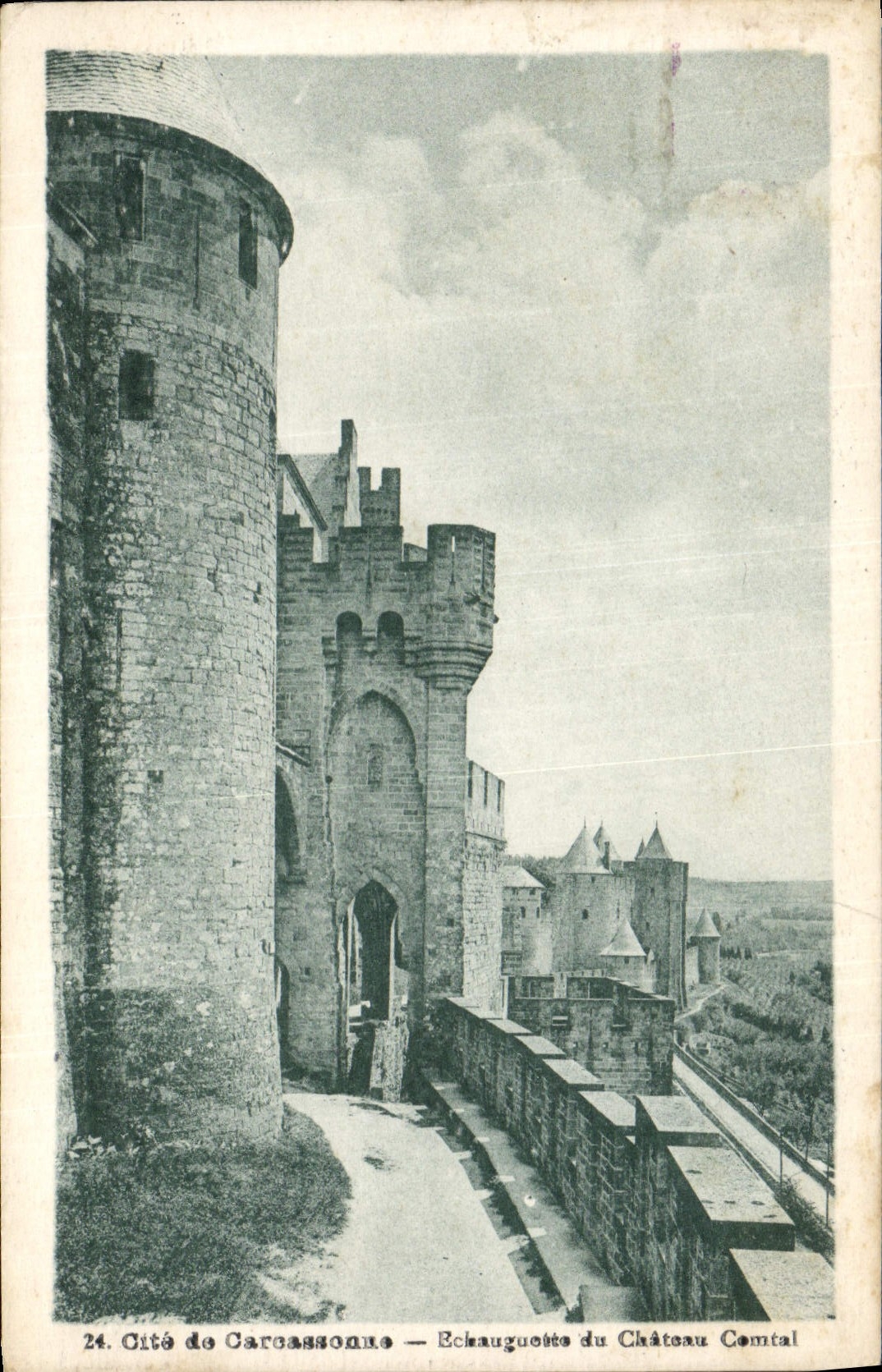 CPA Cite de Carcassonne Echauguette du Chateau Comtal 