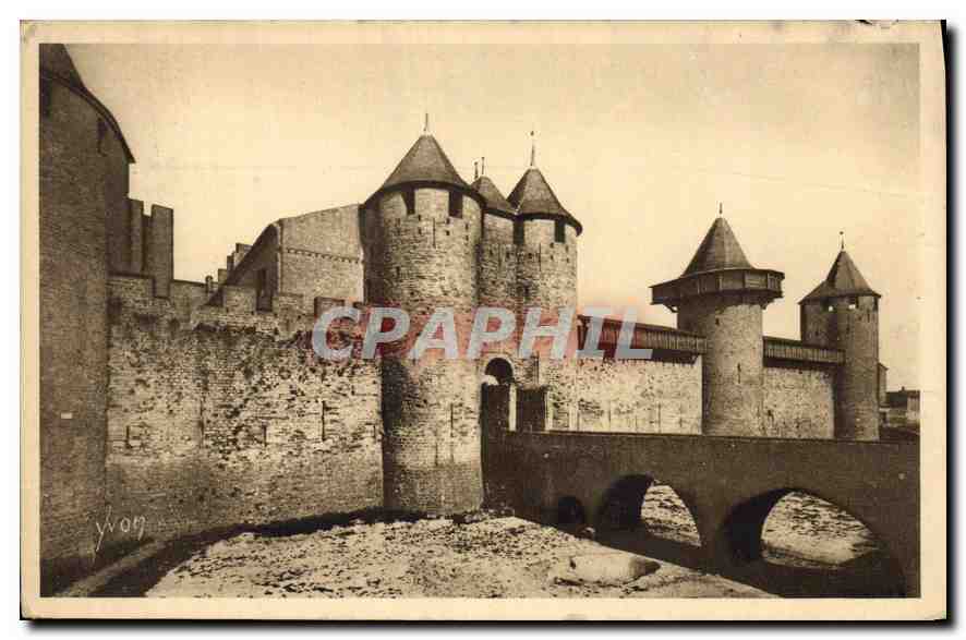 Carcassonne (Aude) — Entrée du Château - Les Hourds — Éditions d'Art Yvon