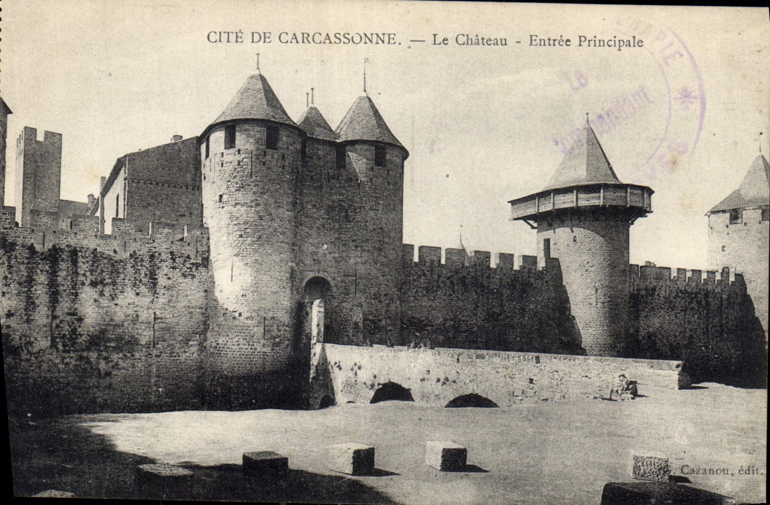 CPA Cite de Carcassonne Le Chateau Entree Principale 