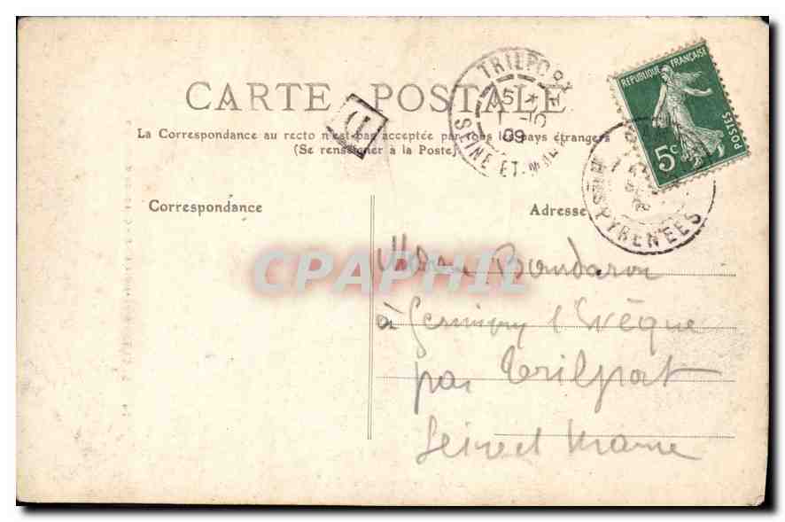 Bagnères-de-Bigorre — Cascade de Gripp — Librairie Sojons, Bagnères-de-Bigorre, n°74 — Verso