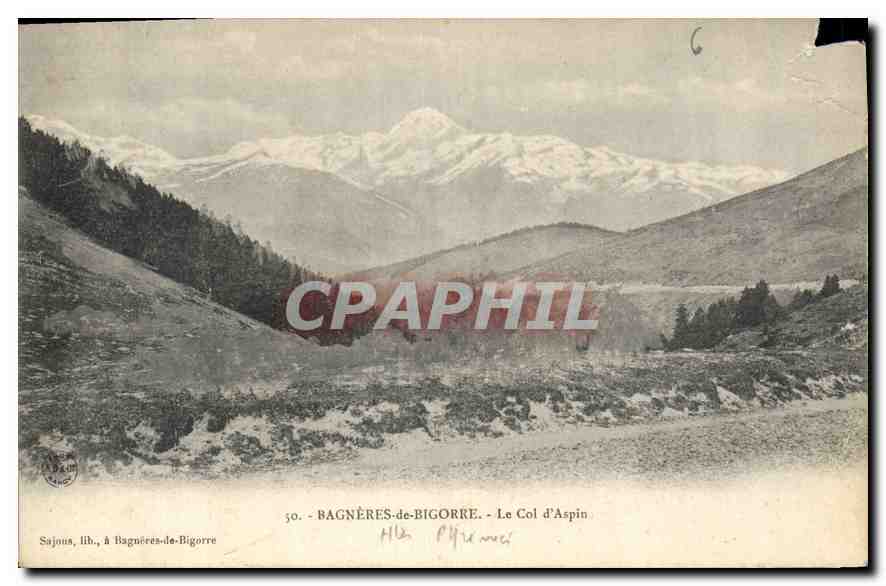 Bagnères-de-Bigorre - Le Col d'Aspin — Sajous, lib., à Bagnères-de-Bigorre, n°50