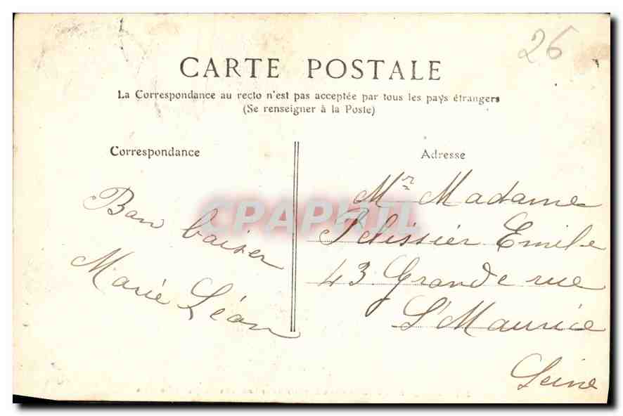 CPA Vallee de la Loue les Rapides de la Loue aux Gorges de Noailles  — Verso