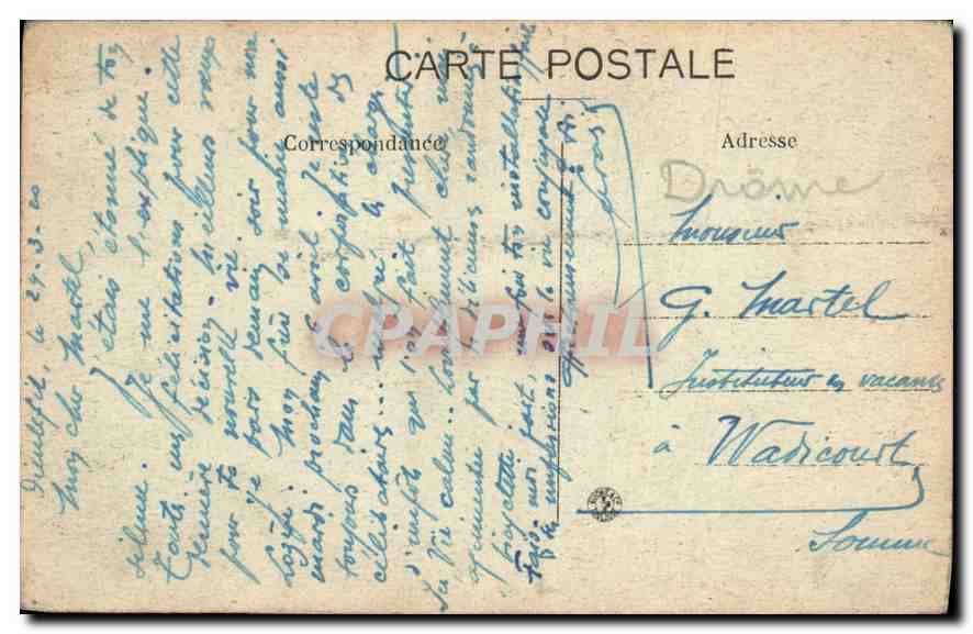 CPA Dieulefit vue generale  — Rückseite