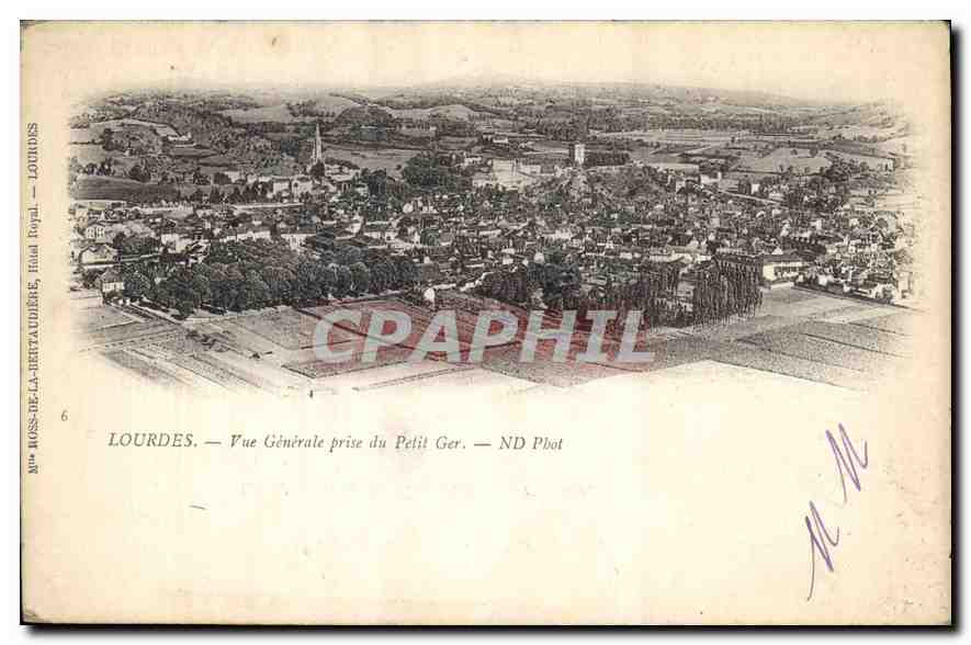 CPA Lourdes vue generale prise du Petit Ger 