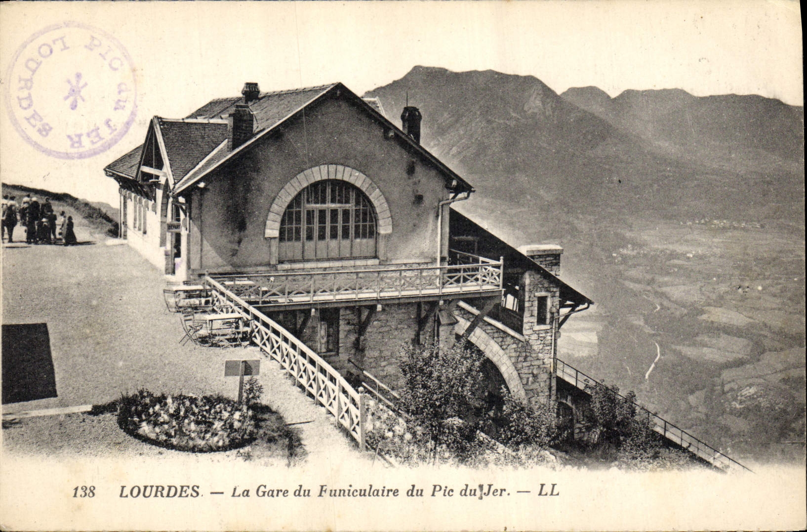 CPA Lourdes la Gare du Funiculaire du Pic du Jer 