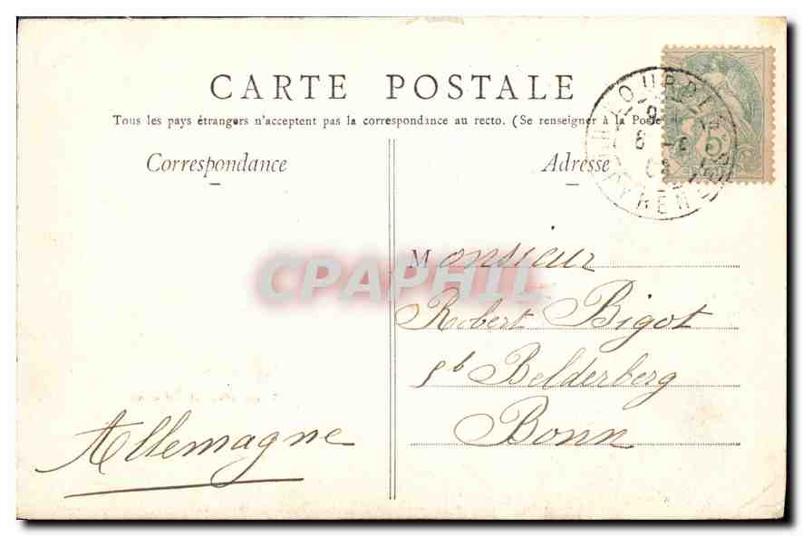 CPA Lourdes lac de Lourdes  — Verso