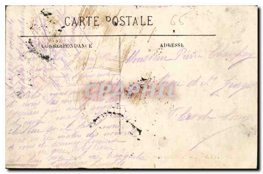 CPA Lourdes Le Chateau Fort  — Verso