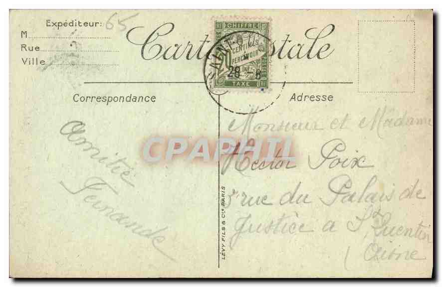 CPA Lourdes La Basilique  — Verso