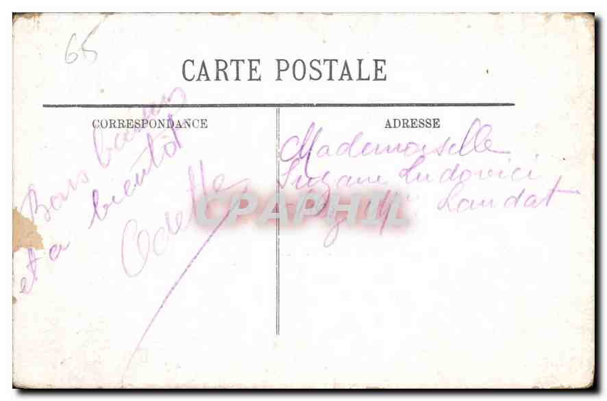 CPA Lourdes Chemin de Fer Funiculaire du Pic du Jer  — Verso