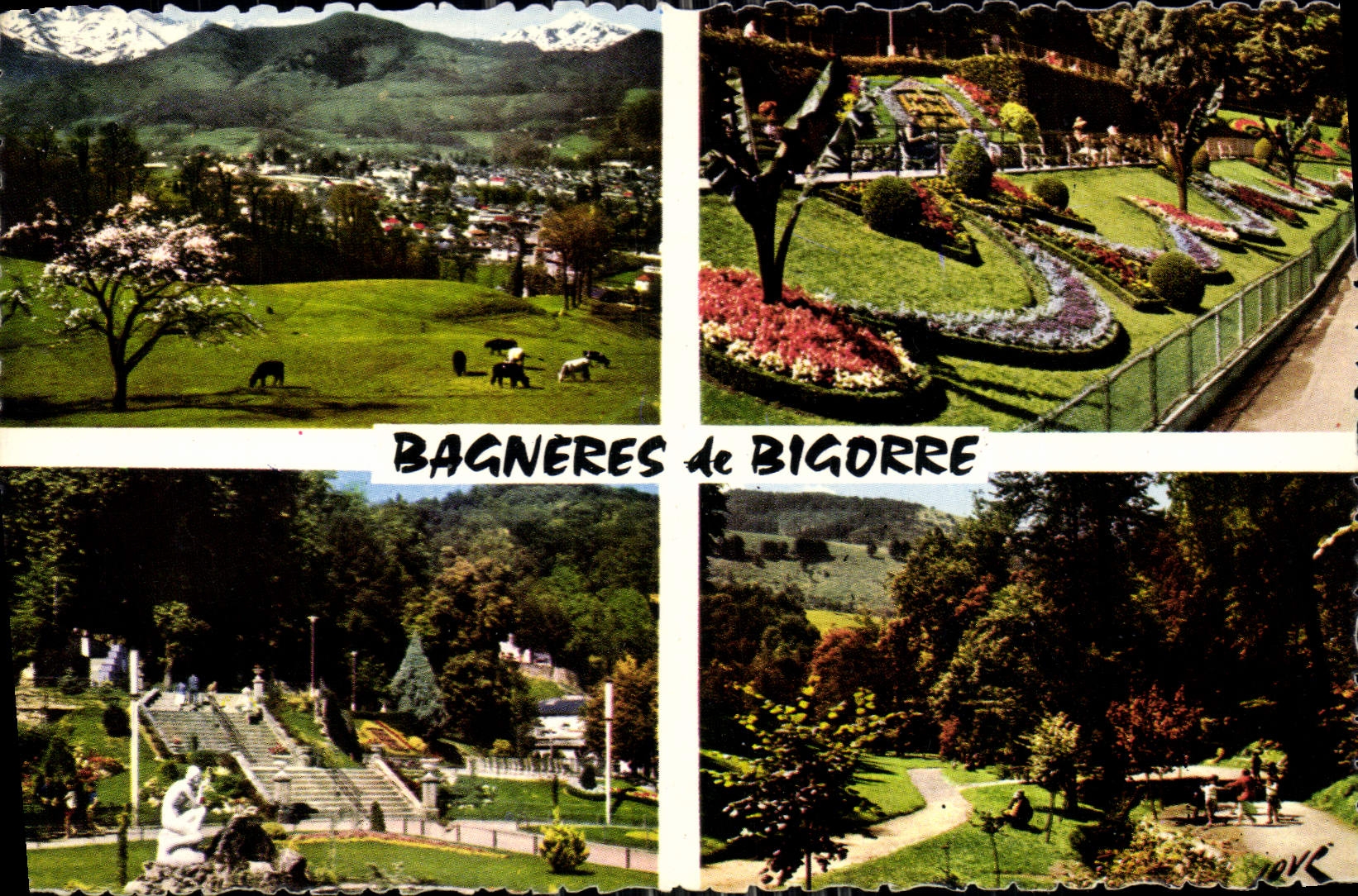 Bagnères-de-Bigorre — vue panoramique, jardins et parc — édition PyrénécOLOR