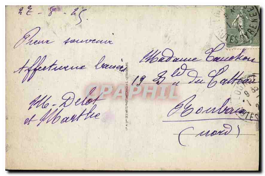 CPA Lourdes La Vierge Couronnee  — Verso