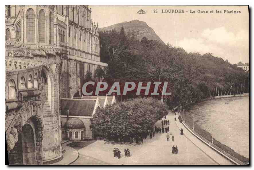 CPA Lourdes le Gave et les Piscines 
