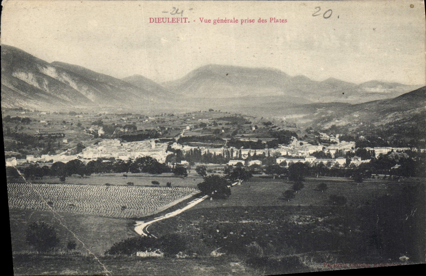 CPA Dieulefit vue generale prise des plates 