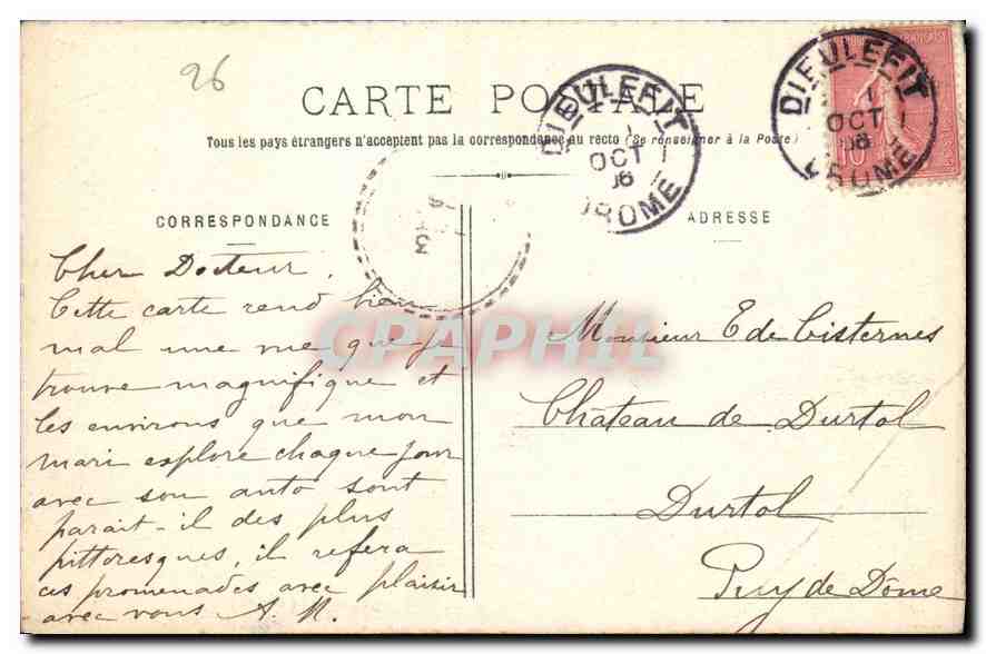 CPA Dieulefit vue generale prise des plates  — Rückseite
