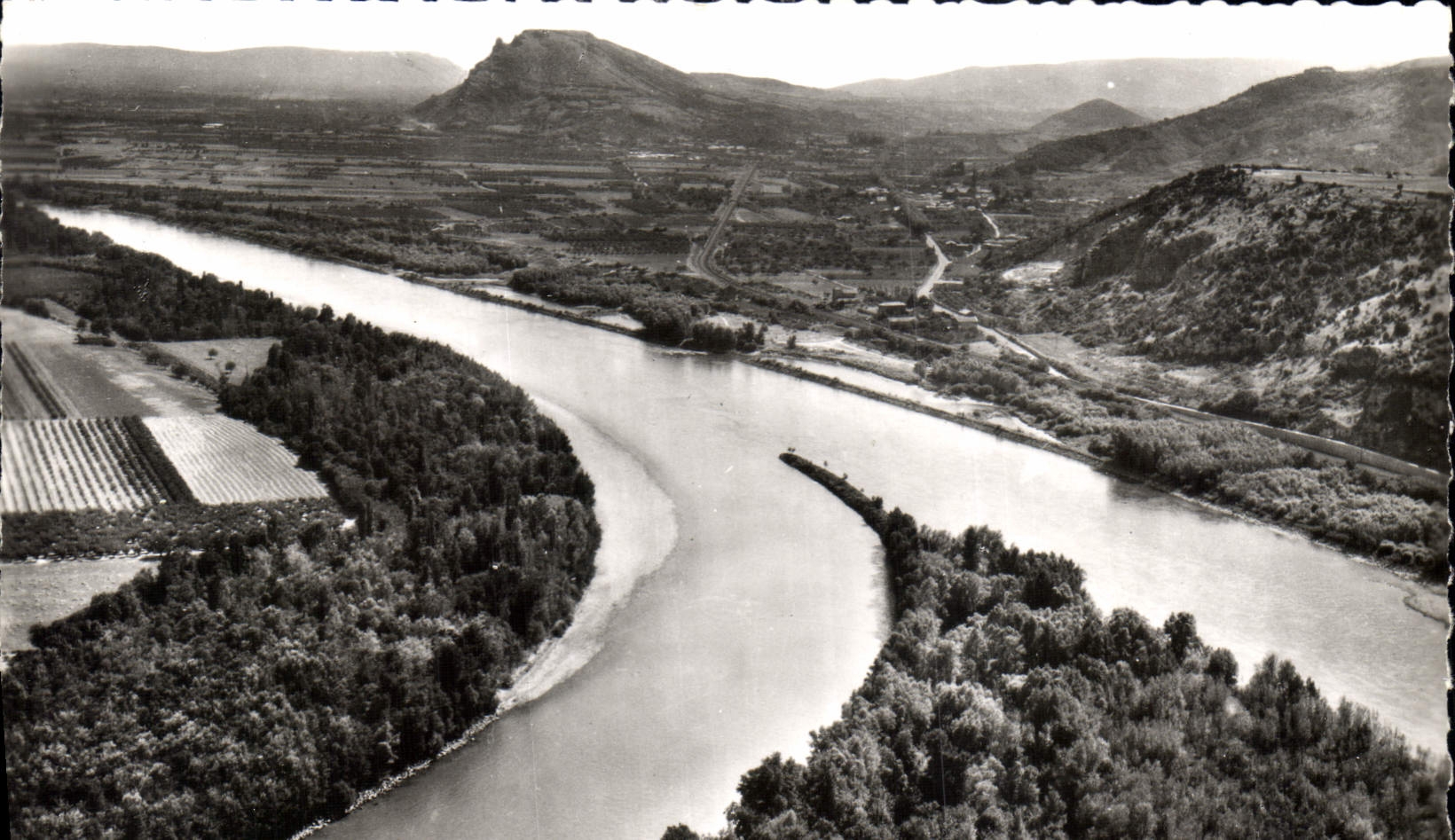Valence-sur-Rhône — confluence de l'Isère et du Rhône — éditeur J. Cellard