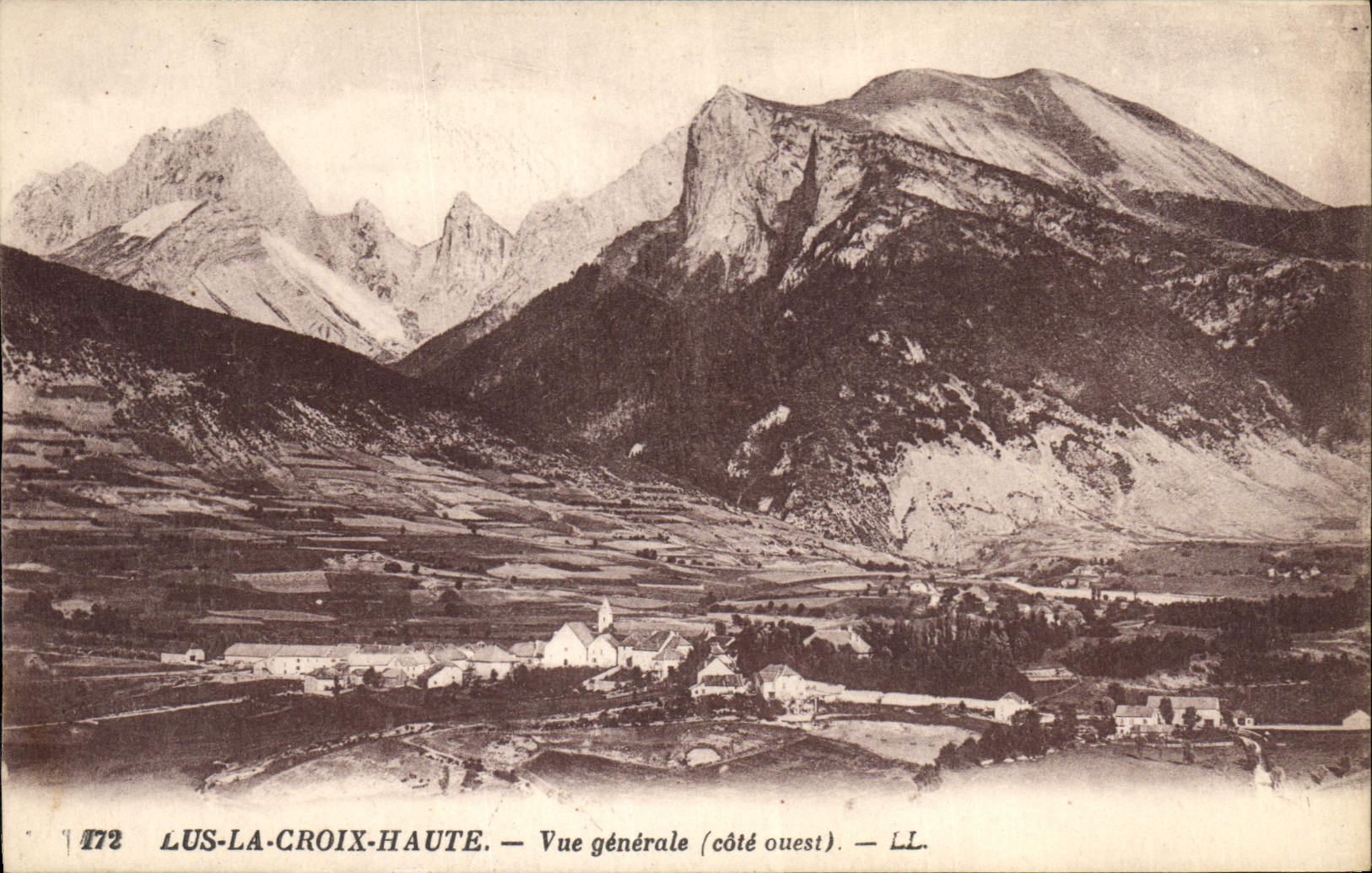 CPA Lus la Croix Haute vue generale cote ouest 