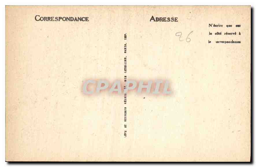 CPA Lus la Croix Haute vue generale cote ouest  — Rückseite