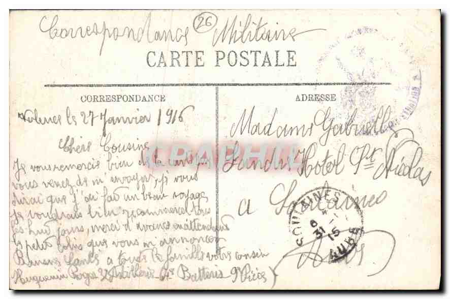 CPA Evn de Valence Grande porte des Ruines de Crussol XII siecle au fond et la Vallee du Rhone  — Rückseite