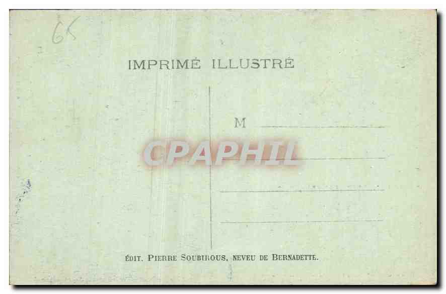 CPA Les Pyrenees Lourdes Apparation de la Vierge a Bernadette  — Verso