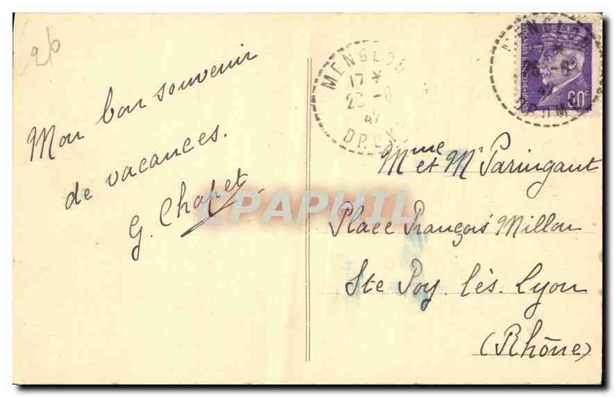 Chatillon-en-Diois — Tunnels de la Route de Glaudage — Édit. Joubert, Rec.-Bur. Col. art. « Lux » — Rückseite
