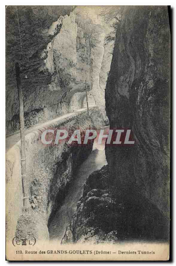 CPA Route des Grands Goulets Drome Derniers Tunnels 