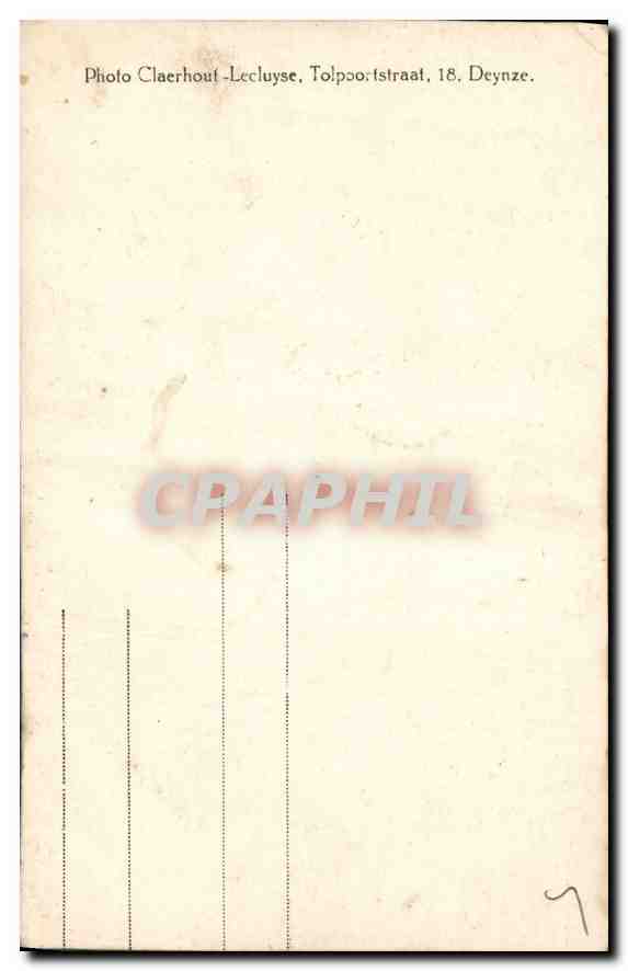 CARTE PHOTO Homme — Verso
