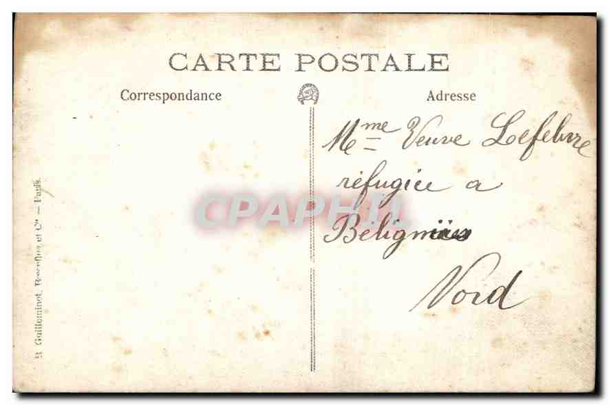 CARTE PHOTO Femme — Verso