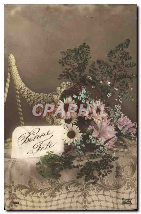 CPA Bonne fete Fleurs