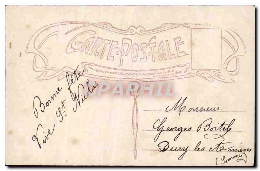 CPA Gage d'Amitie Enfant — Verso