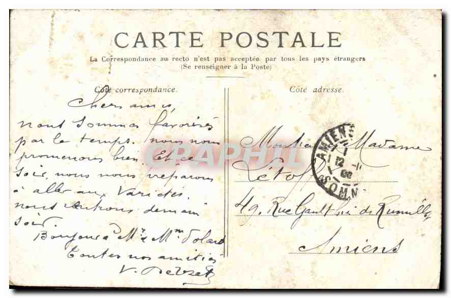 CPA Paris Notre Dame  — Verso