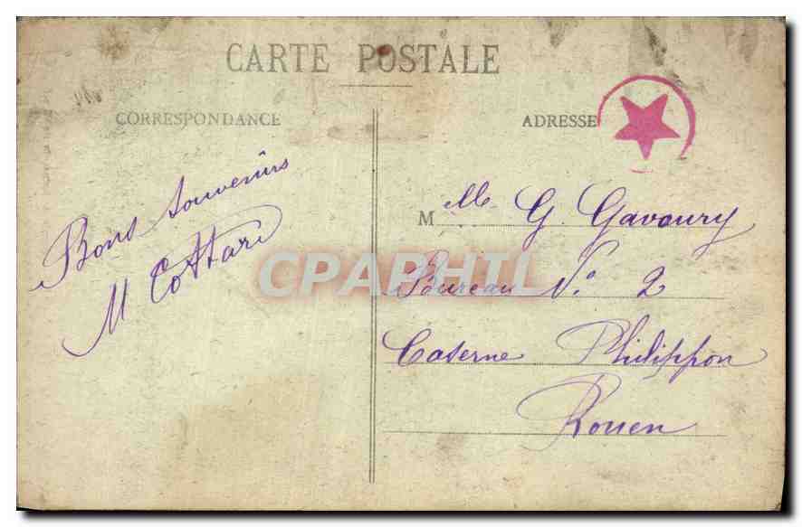 CPA Bacqueville S Inf Chemin de Lammerville  — Rückseite
