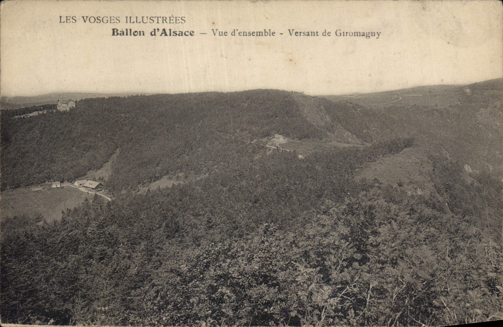 CPA Les Vosges Illustrees Ballon d'Alsace vue d'ensemble versant de Giromagny 
