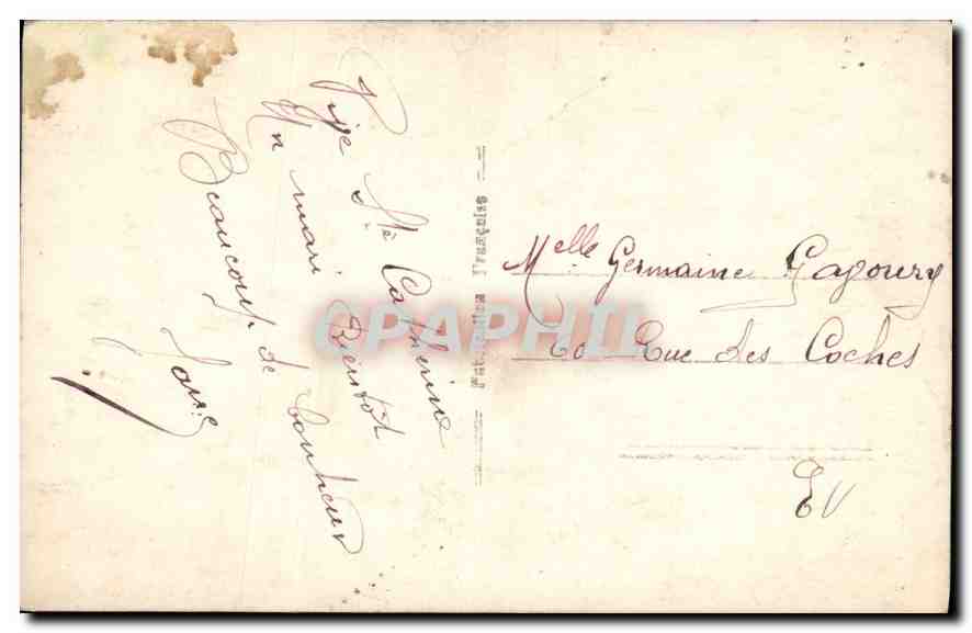 CPA Vive Ste Catherine Femme — Verso
