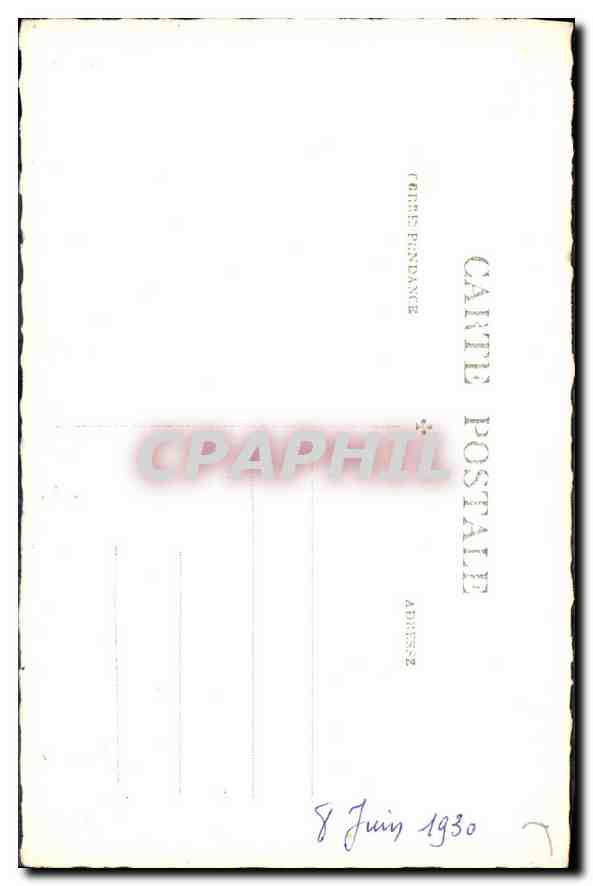 CARTE PHOTO Femme — Verso