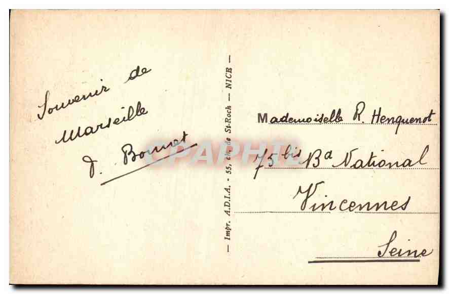 CPA Marseille la Cathedrale le Fort Saint Jean le Pont transbordeur  — Verso